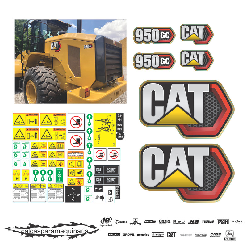 JUEGO DE CALCAS DE RESTAURACION PARA CAT 950GC PANAL