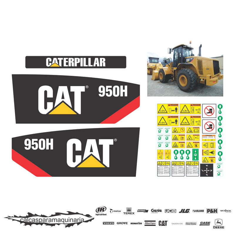 JUEGO DE CALCAS DE RESTAURACION PARA CAT 950H NVO