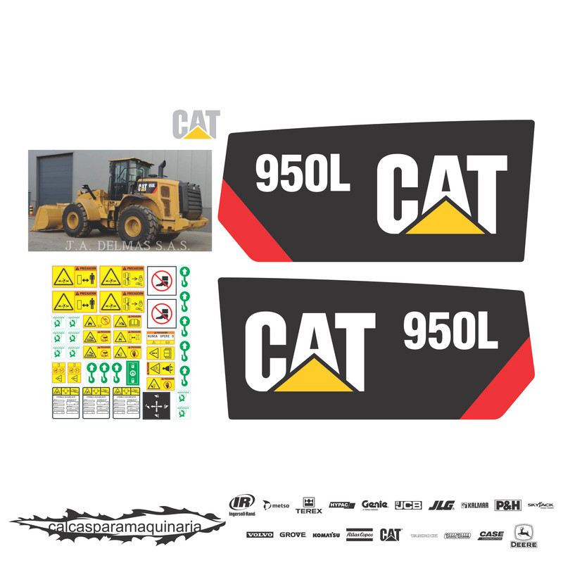 JUEGO DE CALCAS DE RESTAURACION PARA CAT 950L NVO