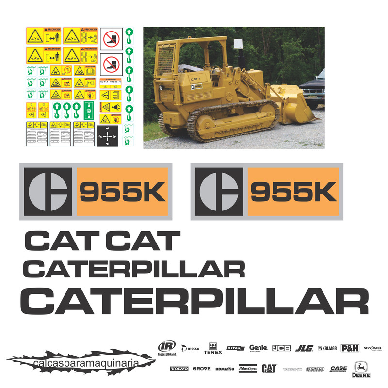 JUEGO DE CALCAS DE RESTAURACION PARA CAT 955K ANTI