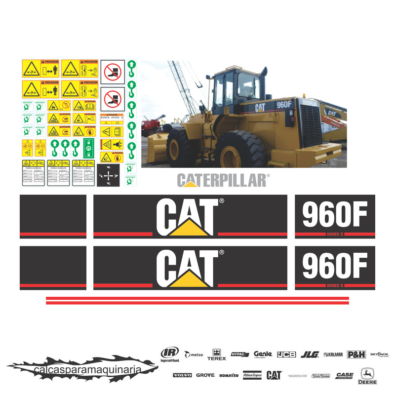 JUEGO DE CALCAS DE RESTAURACION PARA CAT 960FS2