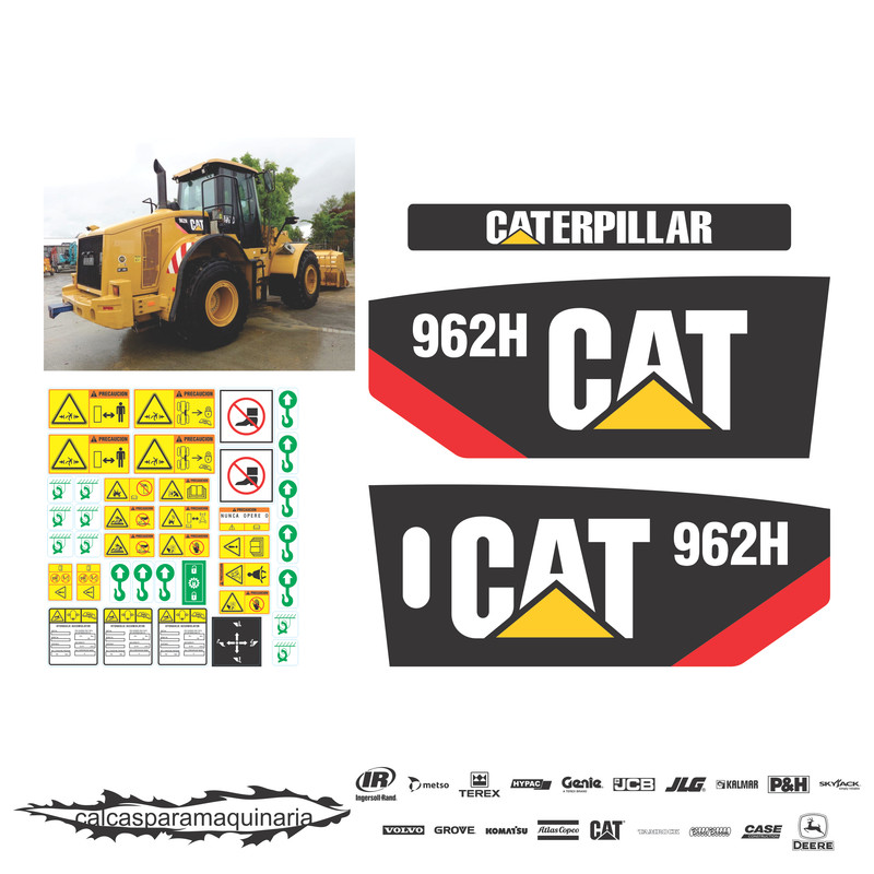 JUEGO DE CALCAS DE RESTAURACION PARA CAT 962H NVO