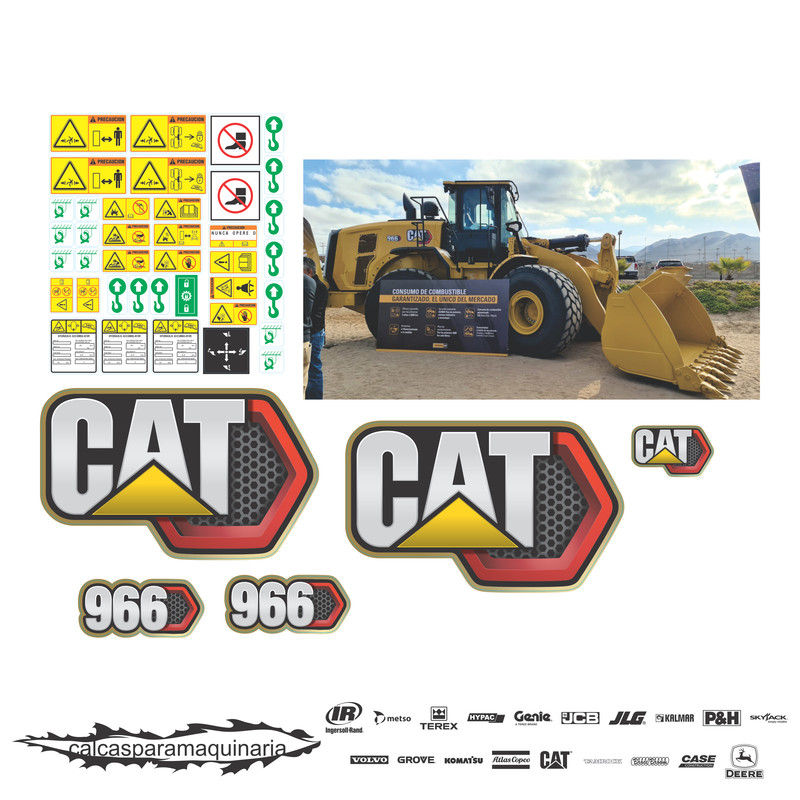 JUEGO DE CALCAS DE RESTAURACION PARA CAT 966 PANAL