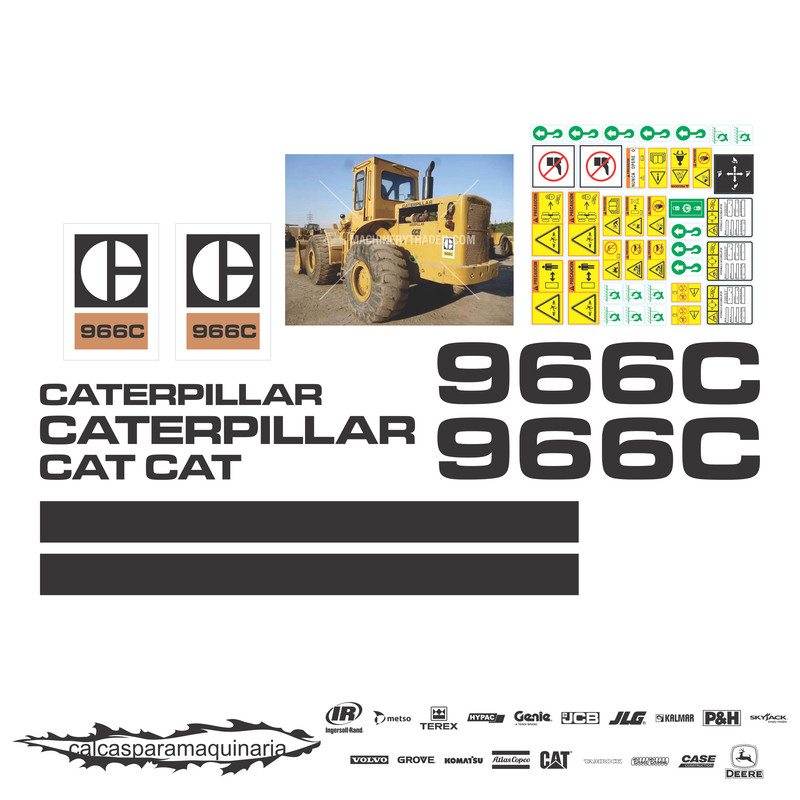 JUEGO DE CALCAS DE RESTAURACION PARA CAT 966C ANTI