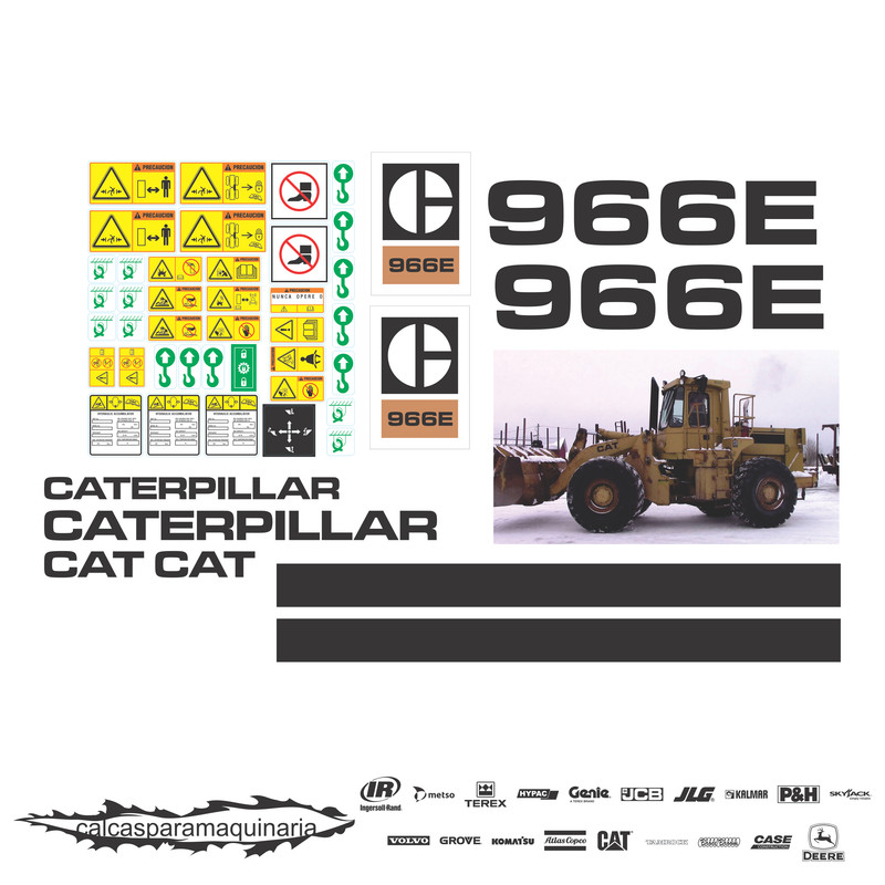 JUEGO DE CALCAS DE RESTAURACION PARA CAT 966E ANTI