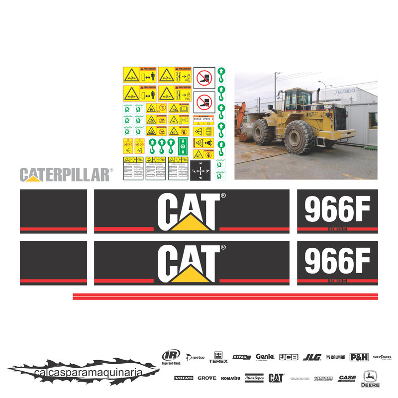 JUEGO DE CALCAS DE RESTAURACION PARA CAT 966FS2