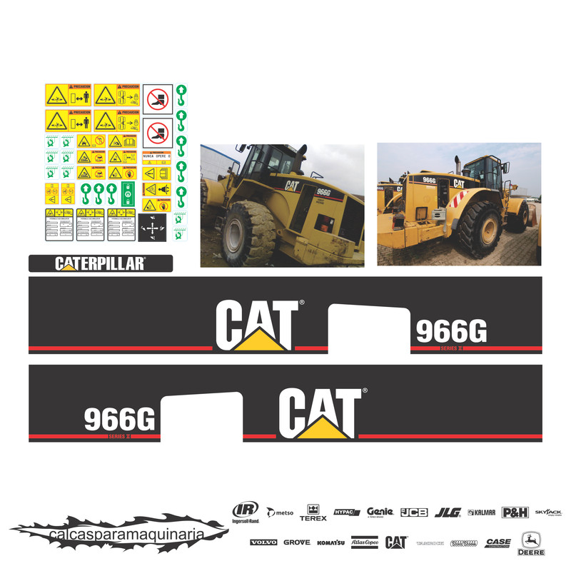 JUEGO DE CALCAS DE RESTAURACION PARA CAT 966G VJO