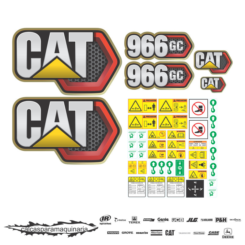 JUEGO DE CALCAS DE RESTAURACION PARA CAT 966GC PANAL