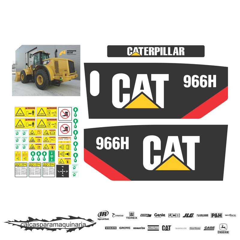 JUEGO DE CALCAS DE RESTAURACION PARA CAT 966H NVO