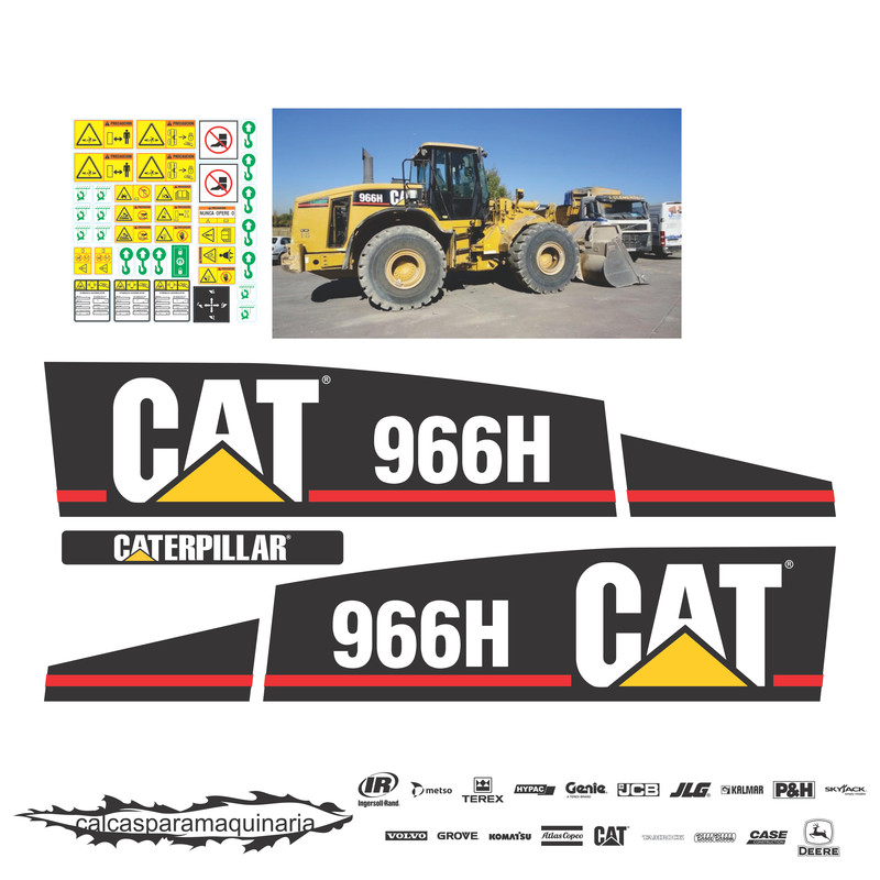 JUEGO DE CALCAS DE RESTAURACION PARA CAT 966H VJO