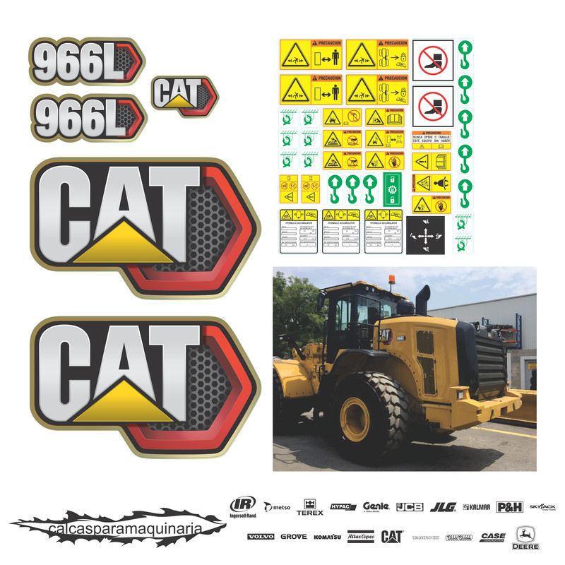 JUEGO DE CALCAS DE RESTAURACION PARA CAT 966L PANAL