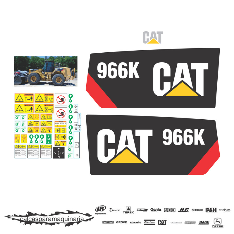 JUEGO DE CALCAS DE RESTAURACION PARA CAT 966K NVO