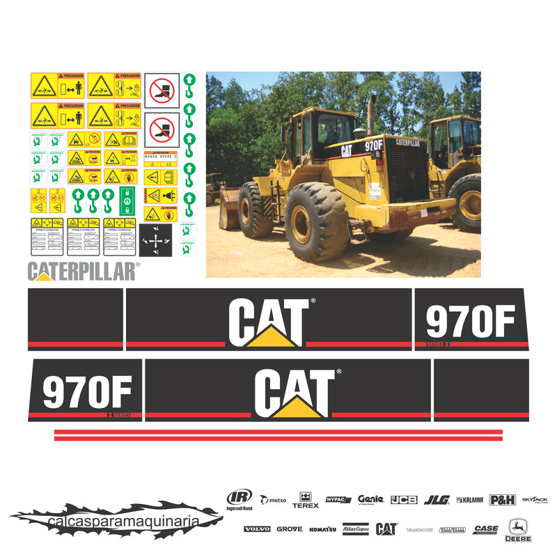 JUEGO DE CALCAS DE RESTAURACION PARA CAT 970FS2