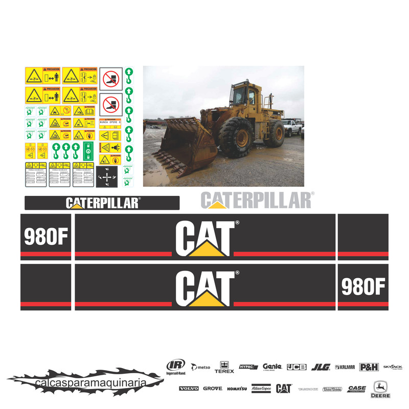 JUEGO DE CALCAS DE RESTAURACION PARA CAT 980F VJO