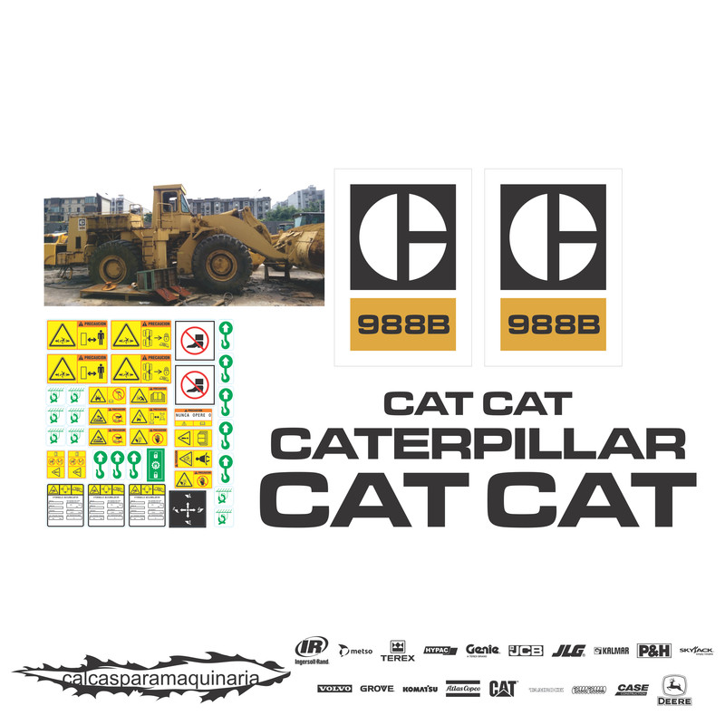 JUEGO DE CALCAS DE RESTAURACION PARA CAT 988B ANTI