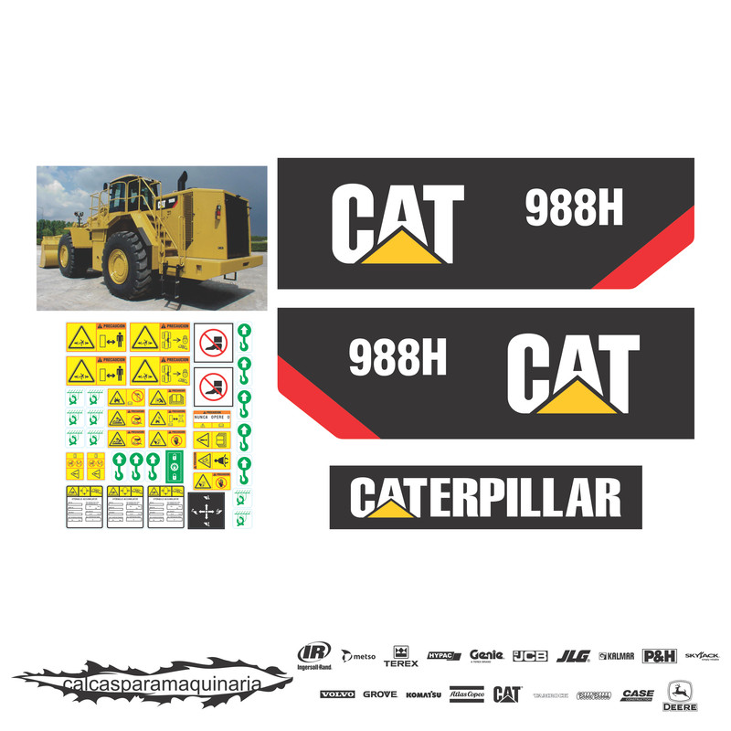 JUEGO DE CALCAS DE RESTAURACION PARA CAT 988H NVO