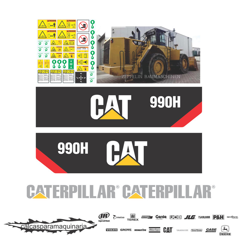 JUEGO DE CALCAS DE RESTAURACION PARA CAT 990H NVO