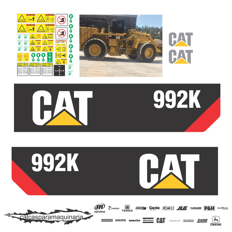 JUEGO DE CALCAS DE RESTAURACION PARA CAT 992K