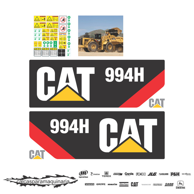 JUEGO DE CALCAS DE RESTAURACION PARA CAT 994H NVO