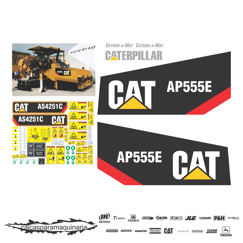 JUEGO DE CALCAS DE RESTAURACION PARA CAT AP555E NVO