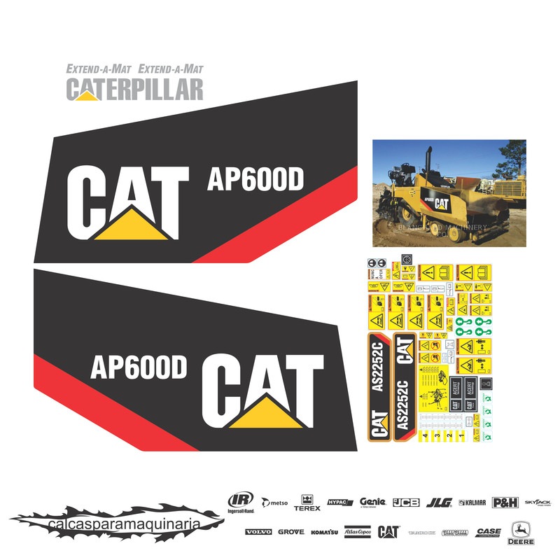 JUEGO DE CALCAS DE RESTAURACION PARA CAT AP600D NVO