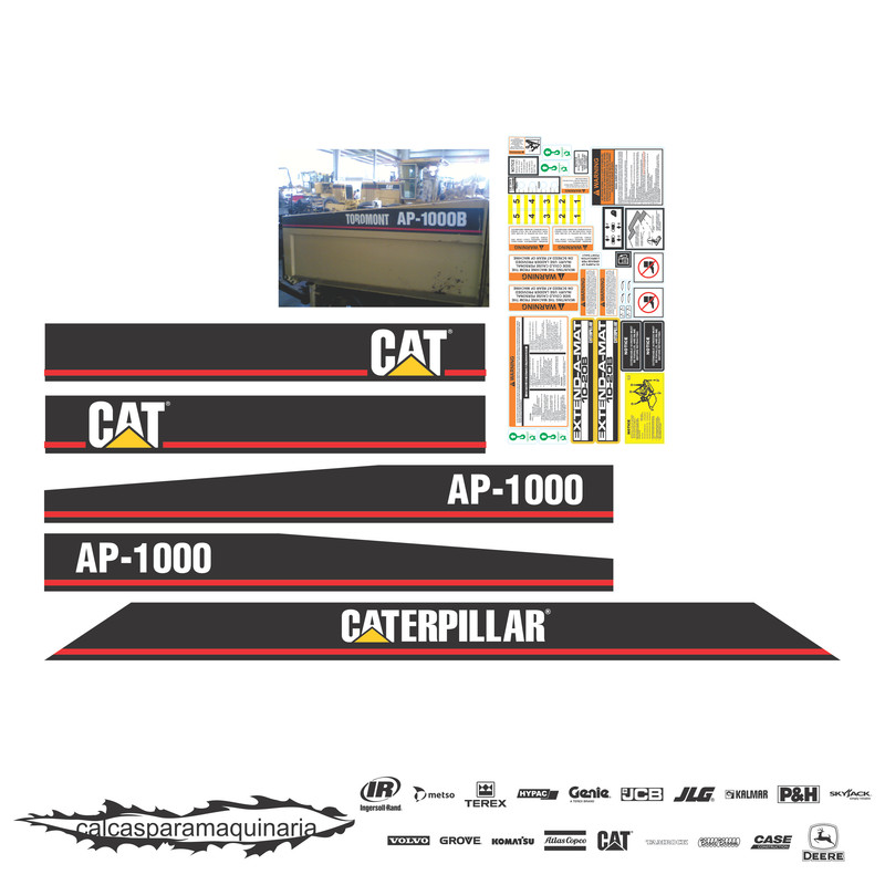 JUEGO DE CALCAS DE RESTAURACION PARA CAT AP1000 VJO