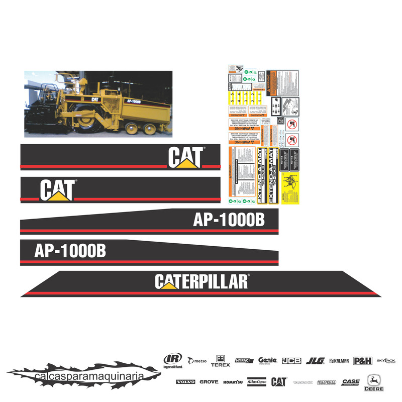 JUEGO DE CALCAS DE RESTAURACION PARA CAT AP1000B VJO