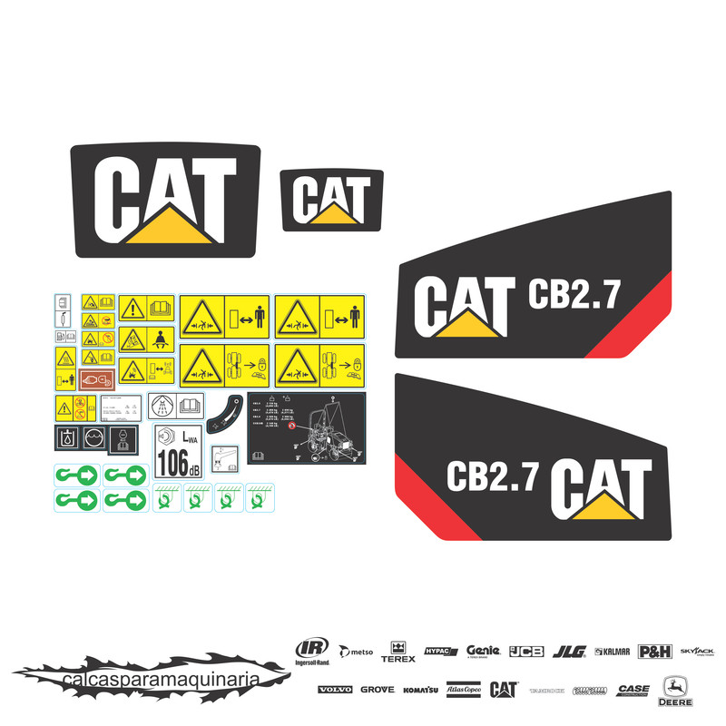 JUEGO DE CALCAS DE RESTAURACION PARA CAT CB2.7 NVO