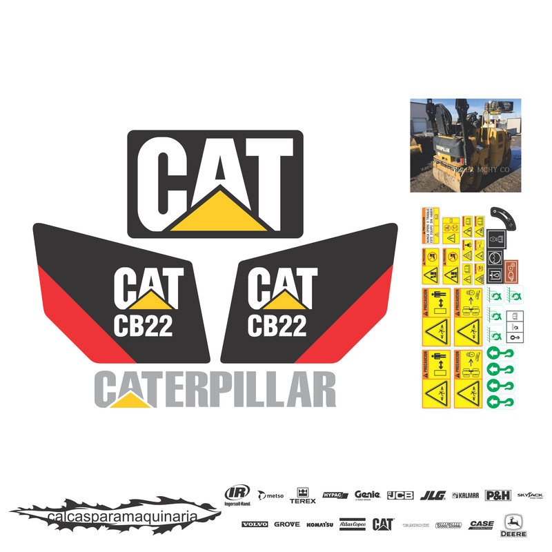 JUEGO DE CALCAS DE RESTAURACION PARA CAT CB22 NVO