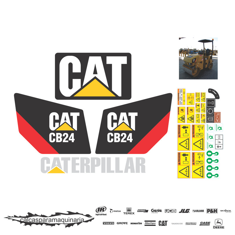 JUEGO DE CALCAS DE RESTAURACION PARA CAT CB24 NVO