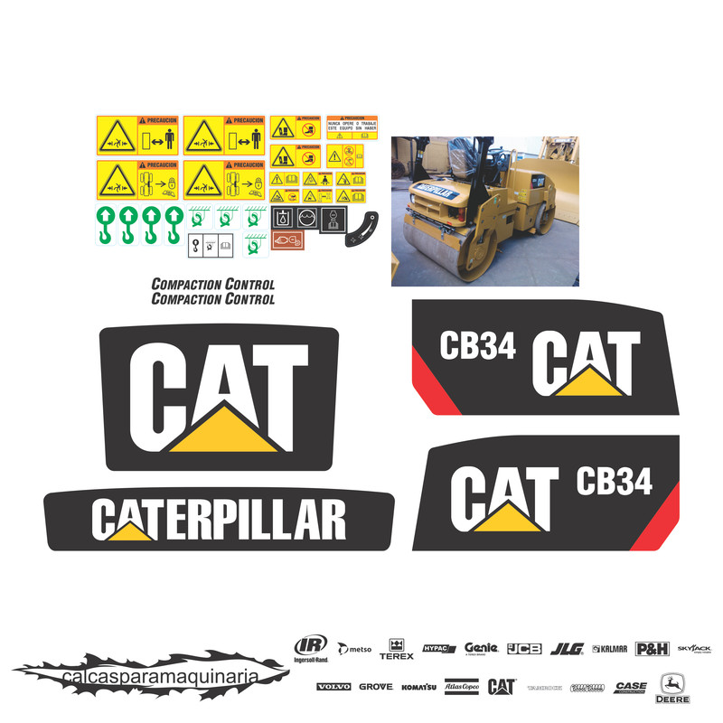 JUEGO DE CALCAS DE RESTAURACION PARA CAT CB34 NVO