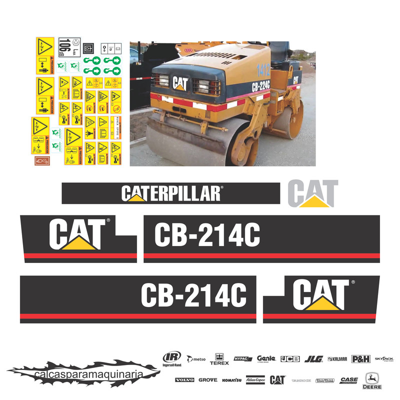 JUEGO DE CALCAS DE RESTAURACION PARA CAT CB224C VJO