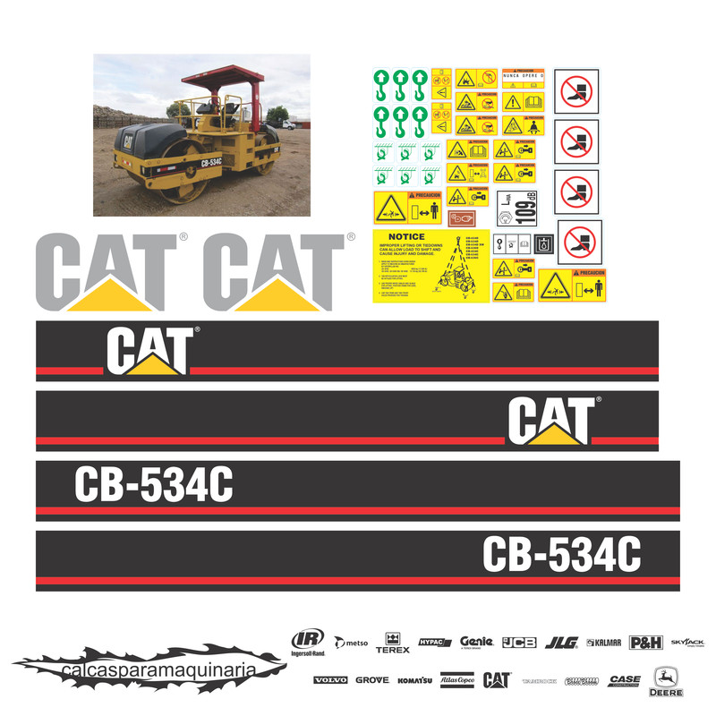 JUEGO DE CALCAS DE RESTAURACION PARA CAT CB534C