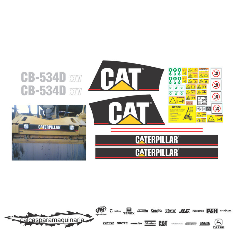 JUEGO DE CALCAS DE RESTAURACION PARA CAT CB534DXW VJO