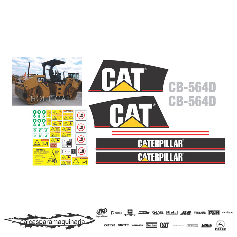 JUEGO DE CALCAS DE RESTAURACION PARA CAT CB564D VJO