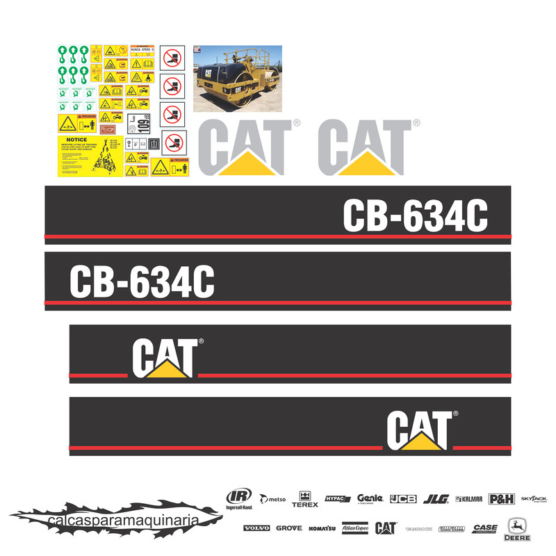 JUEGO DE CALCAS DE RESTAURACION PARA CAT CB634C