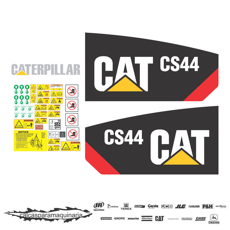 JUEGO DE CALCAS DE RESTAURACION PARA CAT CP44 NVO