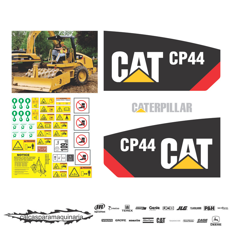 JUEGO DE CALCAS DE RESTAURACION PARA CAT CS44 NVO