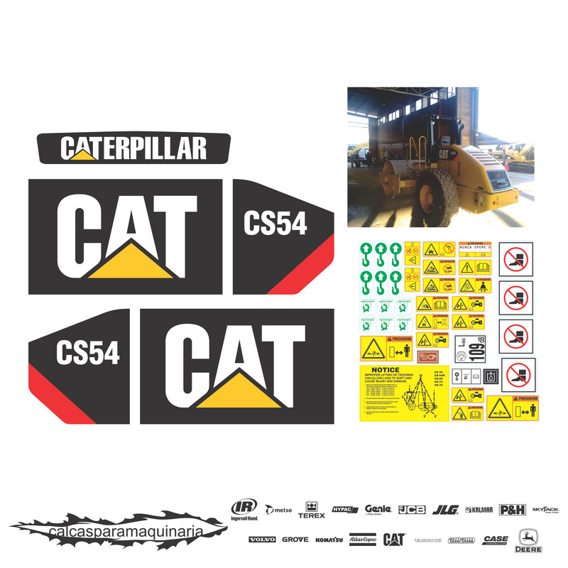 JUEGO DE CALCAS DE RESTAURACION PARA CAT CS54 NVO