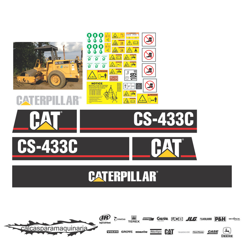JUEGO DE CALCAS DE RESTAURACION PARA CAT CS433C