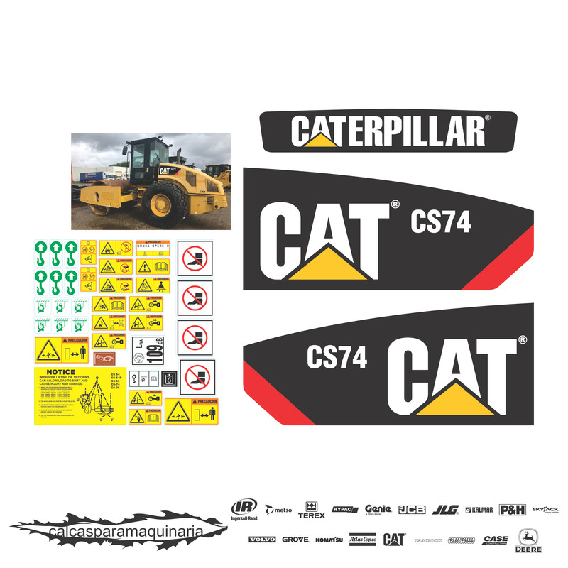 JUEGO DE CALCAS DE RESTAURACION PARA CAT CS74 NVO