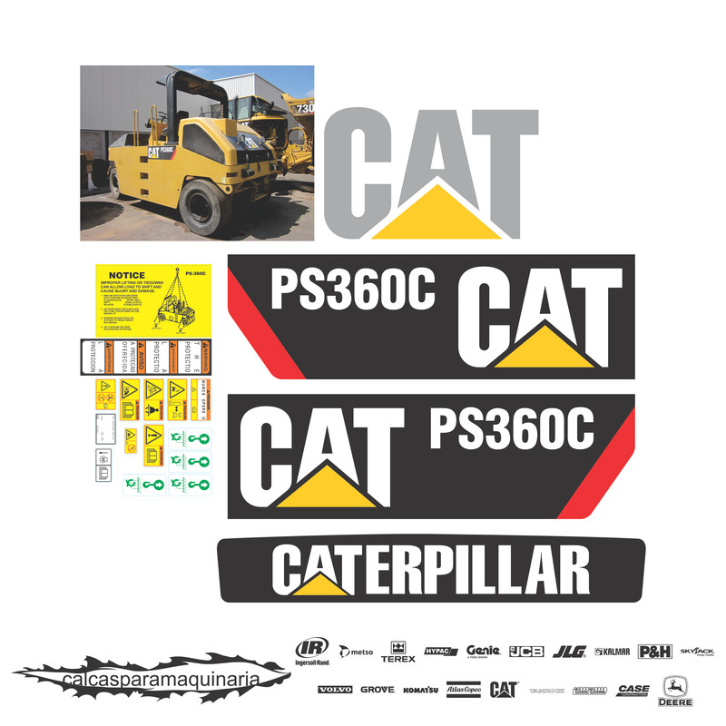 JUEGO DE CALCAS DE RESTAURACION PARA CAT PS360C NVO