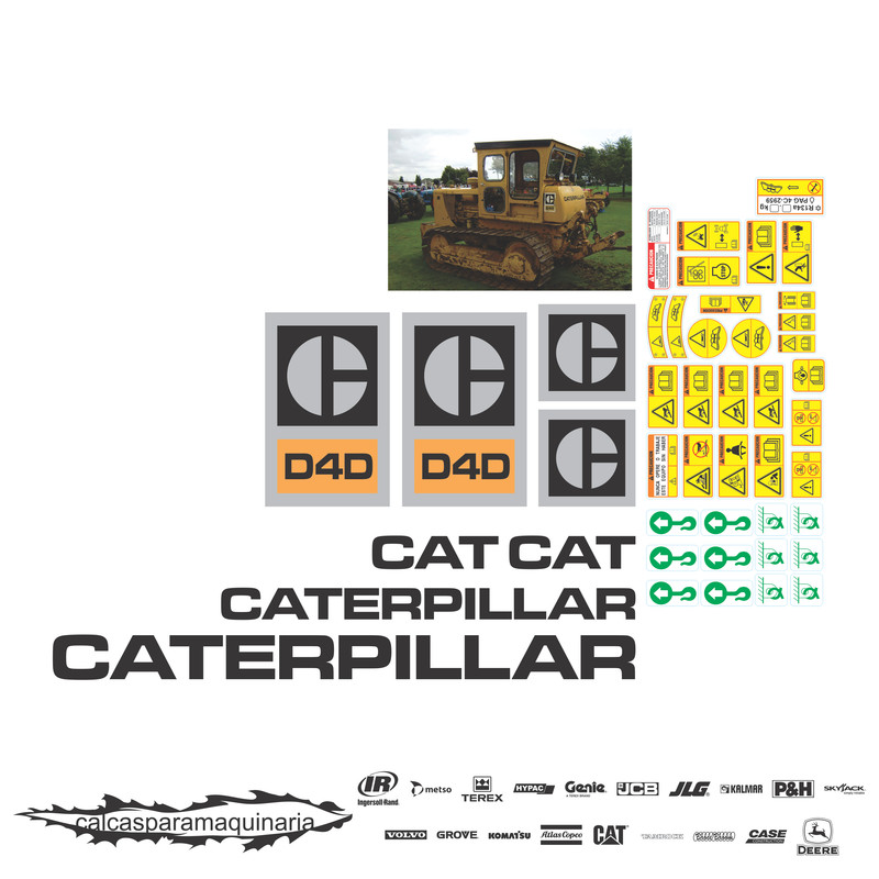 JUEGO DE CALCAS DE RESTAURACION PARA CAT D4D ANTI