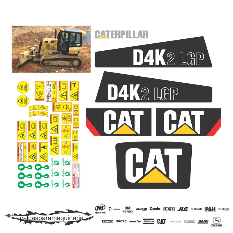 JUEGO DE CALCAS DE RESTAURACION PARA CAT D4K2LGP