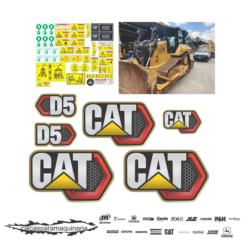 JUEGO DE CALCAS DE RESTAURACION PARA CAT D5 PANAL 