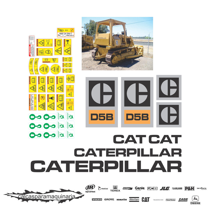 JUEGO DE CALCAS DE RESTAURACION PARA CAT D5B ANTI