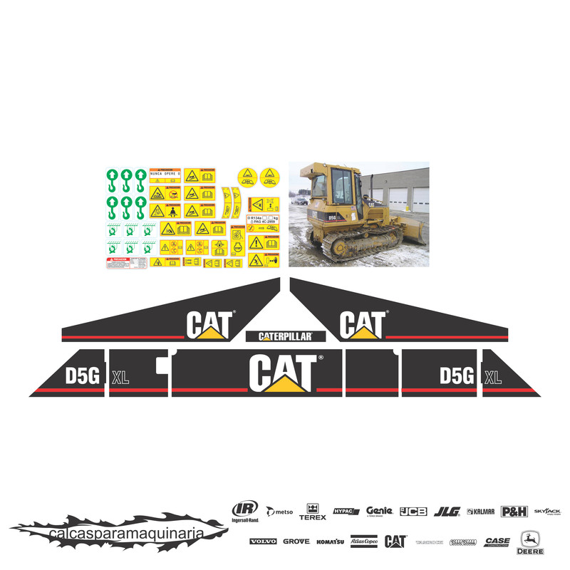 JUEGO DE CALCAS DE RESTAURACION PARA CAT D5GXL VJO