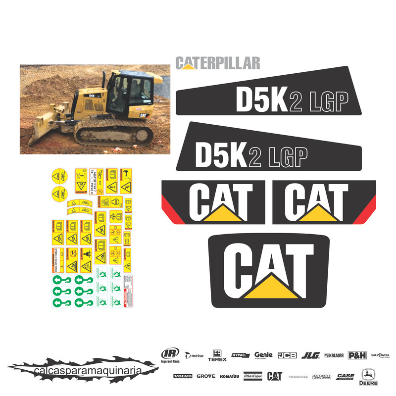 JUEGO DE CALCAS DE RESTAURACION PARA CAT D5K2LGP 