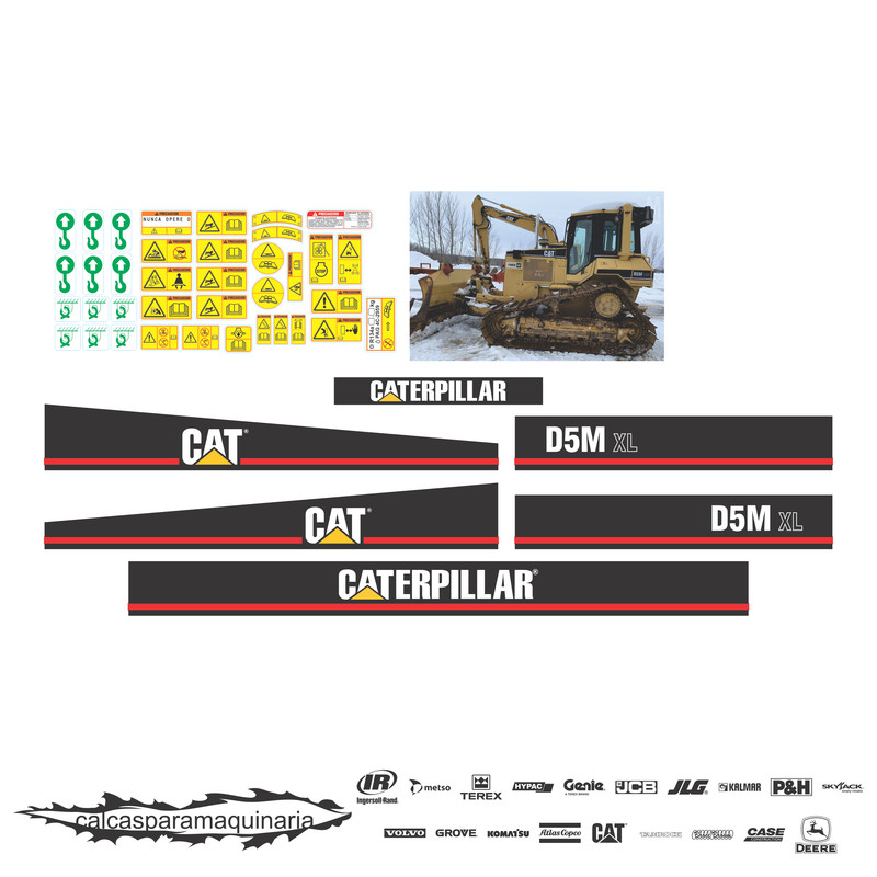 JUEGO DE CALCAS DE RESTAURACION PARA CAT D5MXL
