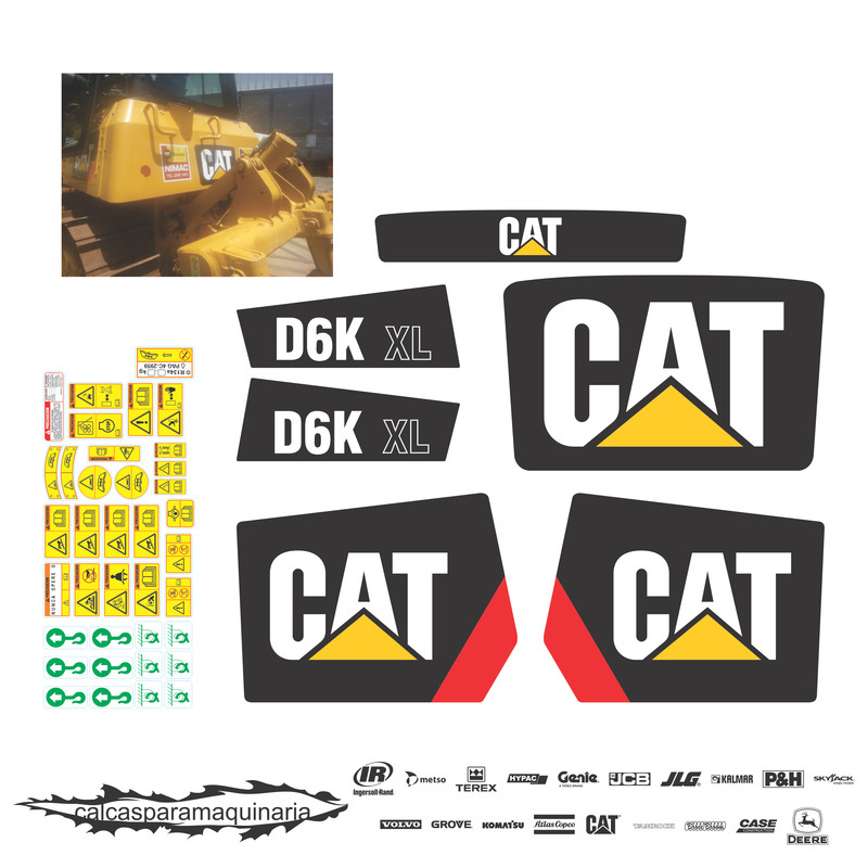 JUEGO DE CALCAS DE RESTAURACION PARA CAT D6KXL